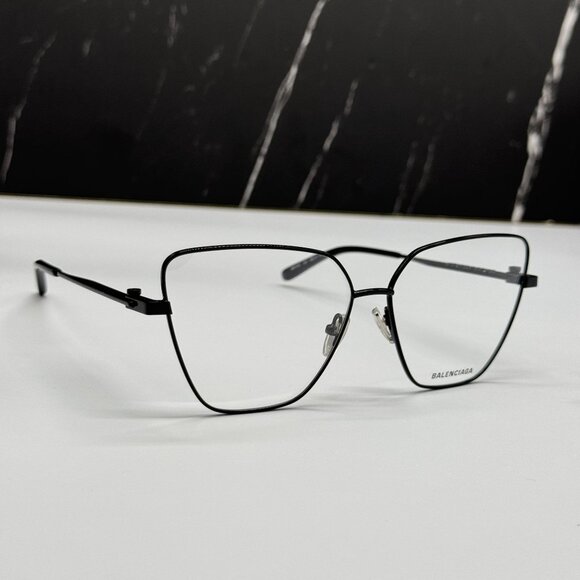 NEW BALENCIAGA BB0170O 003 CAT EYE BLACK WOMEN EYEGLASSES BALENCIAGA - Picture 2 of 8